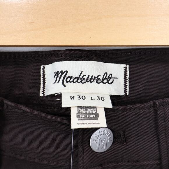 NWT Madewell Men's The Athletic Allday Slim Pant Dark Carob Brown Size 30 X 30 - Picture 7 of 10
